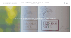 Desktop Screenshot of brooksnotewinery.com